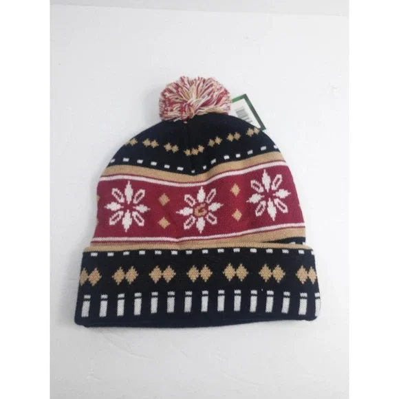 NFL SF 49ers Knit Hat Beanie San Francisco Niners black and Red brand new pom po - Picture 4 of 6